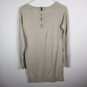 Ruby Moon Anthropology Beige Tunic Sweater w/ zip